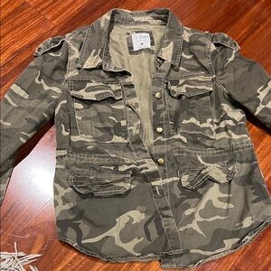 Ci Sono Olive Camouflage Jacket